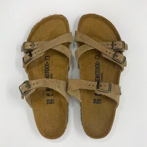 NEW - Birkenstock Franca Oiled Leather Tobacco Brown Leather EU 39